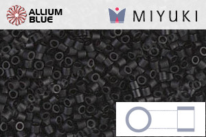 MIYUKI Delica® Seed Beads (DBS0310) 15/0 Round Small - Matte Black - Click Image to Close