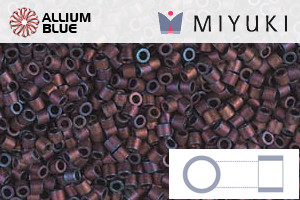 MIYUKI Delica® Seed Beads (DBS0312) 15/0 Round Small - Matte Metallic Dark Raspberry Iris - Click Image to Close