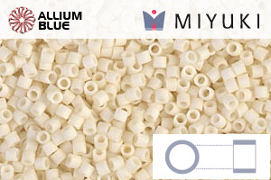 MIYUKI Delica® Seed Beads (DBS0352) 15/0 Round Small - Matte Opaque Cream - Click Image to Close