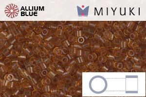 MIYUKI Delica® Seed Beads (DBS0709) 15/0 Round Small - Transparent Dark Topaz - Click Image to Close