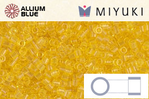 MIYUKI Delica® Seed Beads (DBS0710) 15/0 Round Small - Transparent Yellow - 關閉視窗 >> 可點擊圖片