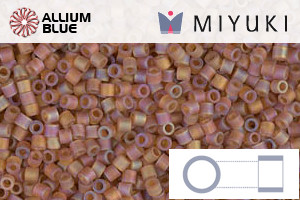 MIYUKI Delica® Seed Beads (DBS0853) 15/0 Round Small - Matte Transparent Dark Topaz AB - 關閉視窗 >> 可點擊圖片