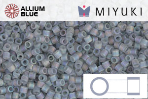 MIYUKI Delica® Seed Beads (DBS0863) 15/0 Round Small - Matte Transparent Gray AB - Click Image to Close
