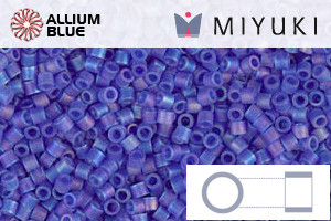 MIYUKI Delica® Seed Beads (DBS0864) 15/0 Round Small - Matte Transparent CobaLight AB - 关闭视窗 >> 可点击图片