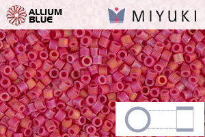 MIYUKI Delica® Seed Beads (DBS0874) 15/0 Round Small - Matte Opaque Red AB