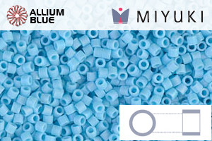 MIYUKI Delica® Seed Beads (DBS0879) 15/0 Round Small - Matte Opaque Turquoise Blue AB