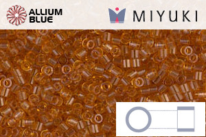 MIYUKI Delica® Seed Beads (DBS1101) 15/0 Round Small - Transparent Marigold - Click Image to Close