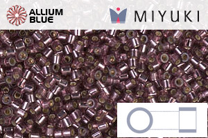 MIYUKI Delica® Seed Beads (DBS1204) 15/0 Round Small - Silver Lined Mauve - Click Image to Close