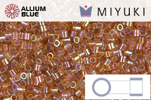 MIYUKI Delica® Seed Beads (DBS1241) 15/0 Round Small - Transparent Marigold AB - Haga Click en la Imagen para Cerrar