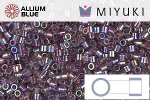 MIYUKI Delica® Seed Beads (DBS1244) 15/0 Round Small - Transparent Mauve AB - 关闭视窗 >> 可点击图片