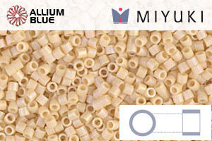 MIYUKI Delica® Seed Beads (DBS1591) 15/0 Round Small - Matte Opaque Pear AB