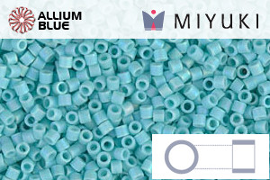 MIYUKI Delica® Seed Beads (DBS1595) 15/0 Round Small - Matte Opaque Sea Opal AB - Click Image to Close