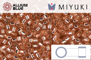 MIYUKI Delica® Seed Beads (DB2151) 11/0 Round - DURACOAT Silver Lined Rose Copper