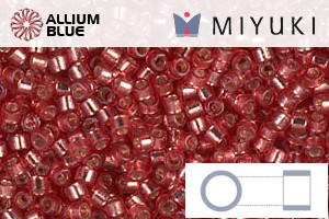 MIYUKI Delica® Seed Beads (DB2152) 11/0 Round - DURACOAT Silver Lined Light Watermelon