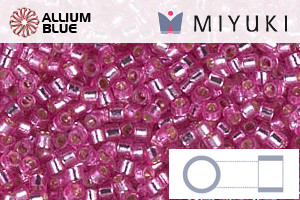 MIYUKIデリカビーズ (DB2153) 11/0 丸 - DURACOAT Silver Lined Pink Parfait