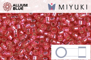 MIYUKI Delica® Seed Beads (DB2154) 11/0 Round - DURACOAT Silver Lined Hibiscus