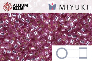 MIYUKI Delica® Seed Beads (DB2156) 11/0 Round - Duracoat Silver Lined Orchid