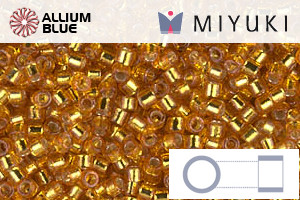 MIYUKI Delica® Seed Beads (DB2157) 11/0 Round - Duracoat Silver Lined Yellow Gold