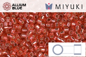 MIYUKI Delica® Seed Beads (DB2159) 11/0 Round - Duracoat Silver Lined Light Cranberry - 关闭视窗 >> 可点击图片