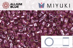 MIYUKI Delica® Seed Beads (DB2162) 11/0 Round - DURACOAT Silver Lined Hydrangea - Click Image to Close
