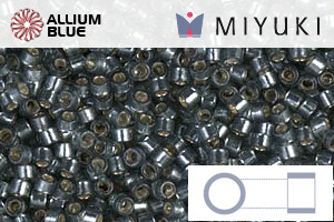 MIYUKI Delica® Seed Beads (DB2166) 11/0 Round - Duracoat Silver Lined Light Blue