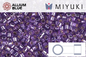 MIYUKI Delica® Seed Beads (DB2168) 11/0 Round - Duracoat Silver Lined Orchid - 關閉視窗 >> 可點擊圖片