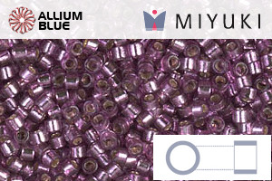 MIYUKI Delica® Seed Beads (DB2169) 11/0 Round - DURACOAT Silver Lined Lilac