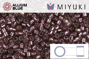 MIYUKI Delica® Seed Beads (DB2170) 11/0 Round - DURACOAT Silver Lined Raisin - Click Image to Close