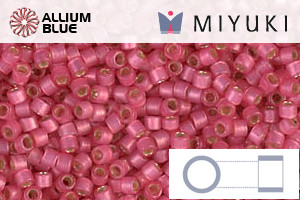 MIYUKI Delica® Seed Beads (DB2175) 11/0 Round - Duracoat Silver Lined Semi-Matte Hibiscus