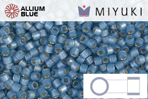 MIYUKI Delica® Seed Beads (DB2176) 11/0 Round - Duracoat Silver Lined Semi-Matte Light Bayberry