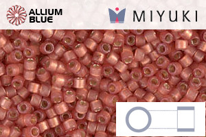 MIYUKI Delica® Seed Beads (DB2178) 11/0 Round - Duracoat Silver Lined Semi-Matte Papaya - 關閉視窗 >> 可點擊圖片