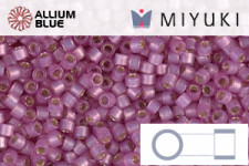 MIYUKI Delica® Seed Beads (DB2180) 11/0 Round - Duracoat Silver Lined Semi-Matte Orchid