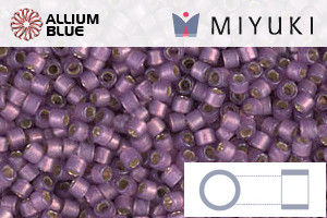 MIYUKI Delica® Seed Beads (DB2182) 11/0 Round - DURACOAT Silver Lined Semi-Matte Lilac - Click Image to Close