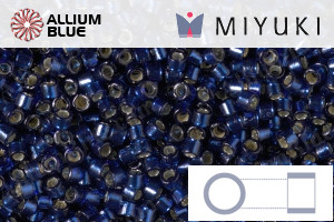 MIYUKI Delica® Seed Beads (DB2191) 11/0 Round - DURACOAT Silver Lined True Navy Blue - Click Image to Close
