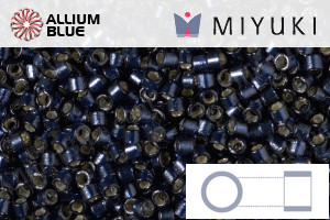 MIYUKI Delica® Seed Beads (DB2192) 11/0 Round - DURACOAT Silver Lined Dk. Navy Blue - Haga Click en la Imagen para Cerrar