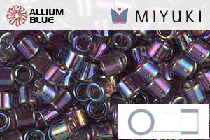 MIYUKI Delica® Seed Beads (DBL1244) 8/0 Round Large - Transparent Mauve AB - 關閉視窗 >> 可點擊圖片