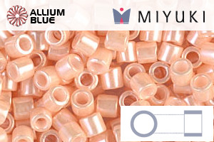MIYUKI Delica® Seed Beads (DBL1532) 8/0 Round Large - Opaque Light Peach Ceylon
