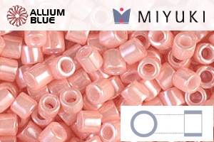 MIYUKI Delica® Seed Beads (DBL1533) 8/0 Round Large - Opaque Light Salmon Ceylon - Click Image to Close