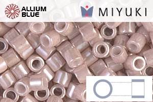 MIYUKI Delica® Seed Beads (DBL1535) 8/0 Round Large - Opaque Pink Champagne Ceylon - Click Image to Close