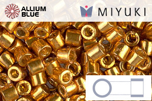 MIYUKI Delica® Seed Beads (DBL1833) 8/0 Round Large - DURACOAT Galvanized Dark Gold