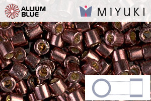 MIYUKI Delica® Seed Beads (DBL1843) 8/0 Round Large - Duracoat Galvanized Dark Mauve