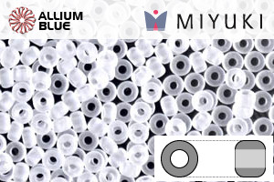 MIYUKI Round Rocailles Seed Beads (RR11-0131F) 11/0 Small - Matte Transparent Crystal - Haga Click en la Imagen para Cerrar