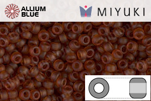 MIYUKI Round Seed Beads (RR11-0134F) - Matte Transparent Dark Topaz - 关闭视窗 >> 可点击图片