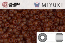 MIYUKI Round Rocailles Seed Beads (RR11-0134F) 11/0 Small - Matte Transparent Dark Topaz