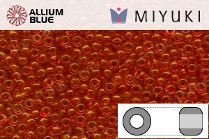 MIYUKI Round Rocailles Seed Beads (RR11-0139) 11/0 Small - Orange Transparent - Click Image to Close