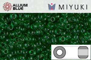 MIYUKI Round Rocailles Seed Beads (RR11-0146) 11/0 Small - Transparent Green - Haga Click en la Imagen para Cerrar