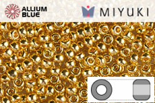 MIYUKI Round Rocailles Seed Beads (RR11-0191) 11/0 Small - 24kt Gold Plated
