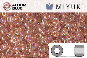 MIYUKI Round Rocailles Seed Beads (RR11-0275) 11/0 Small - Dark Peach Lined Crystal AB - Haga Click en la Imagen para Cerrar