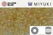 MIYUKI Round Rocailles Seed Beads (RR11-0282) 11/0 Small - Cream Lined Crystal AB
