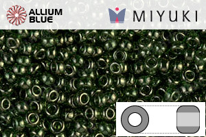 MIYUKI Round Seed Beads (RR11-0306) - Olive Green Gold Luster - 關閉視窗 >> 可點擊圖片